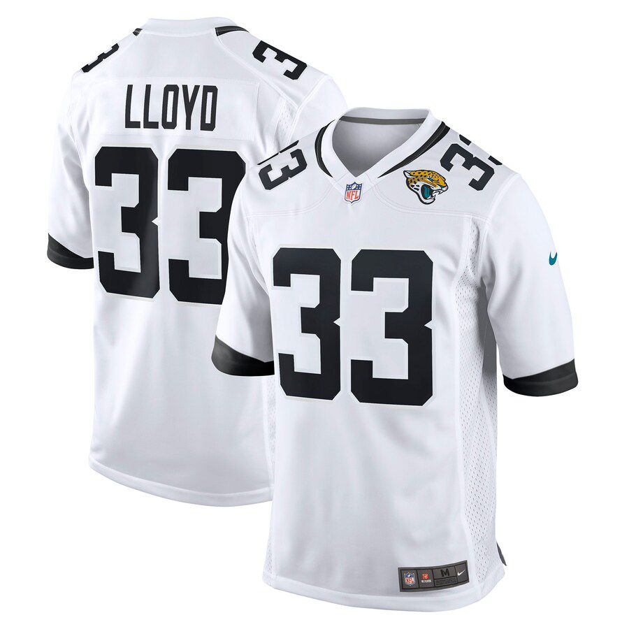 Men Jacksonville Jaguars 33 Devin Lloyd Nike White Away Game Player NFL Jersey